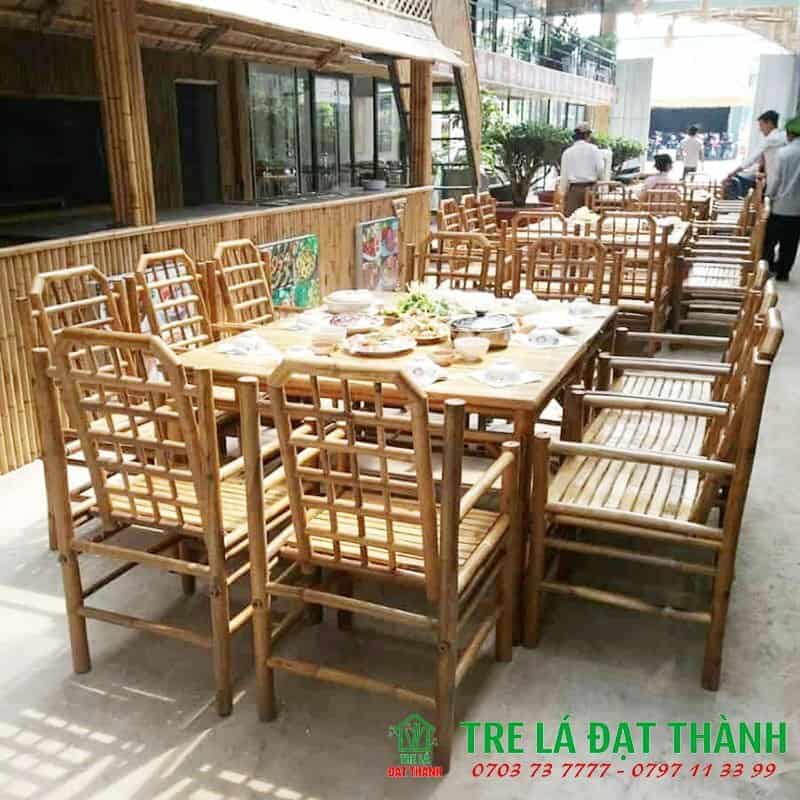Bàn Ghế Ăn Bằng Tre - BGABT011